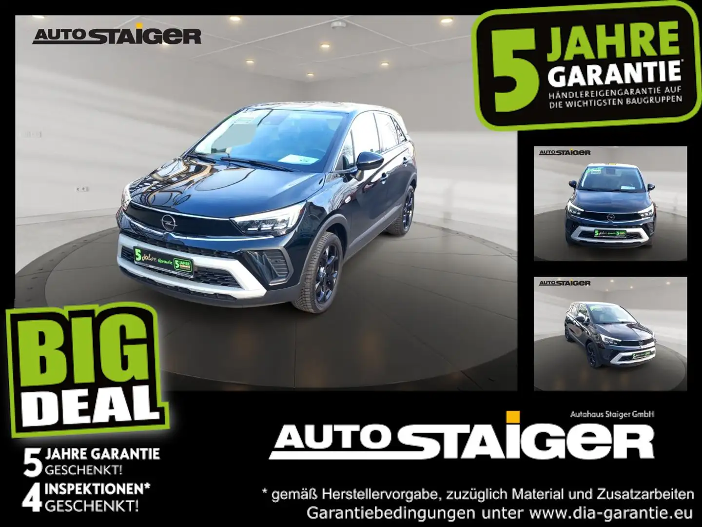 Opel Crossland 1.2 Turbo Elegance LED+Navi+SHZ+Kam. Schwarz - 1