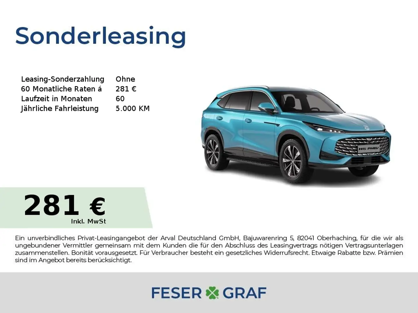 MG HS PHEV Comfort *Preis mit Finanzierung + GDB* Bleu - 1