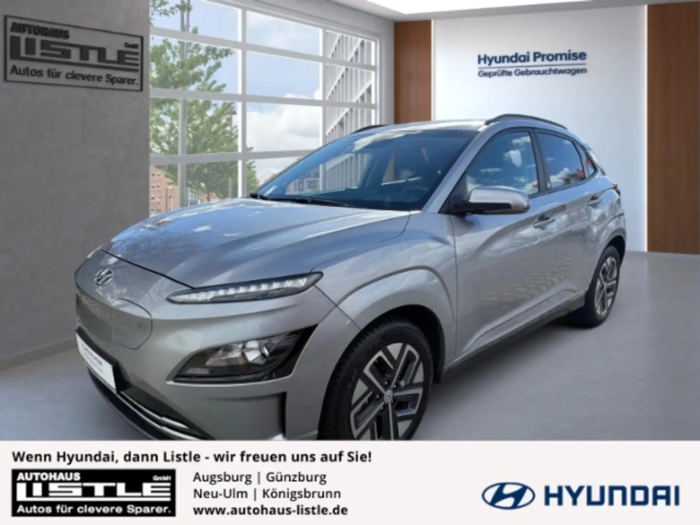 Hyundai KONA Edition 30+ Elektro 2WD +NAVI+KLIMA+RFK+PDC+UVM+ Silber - 1