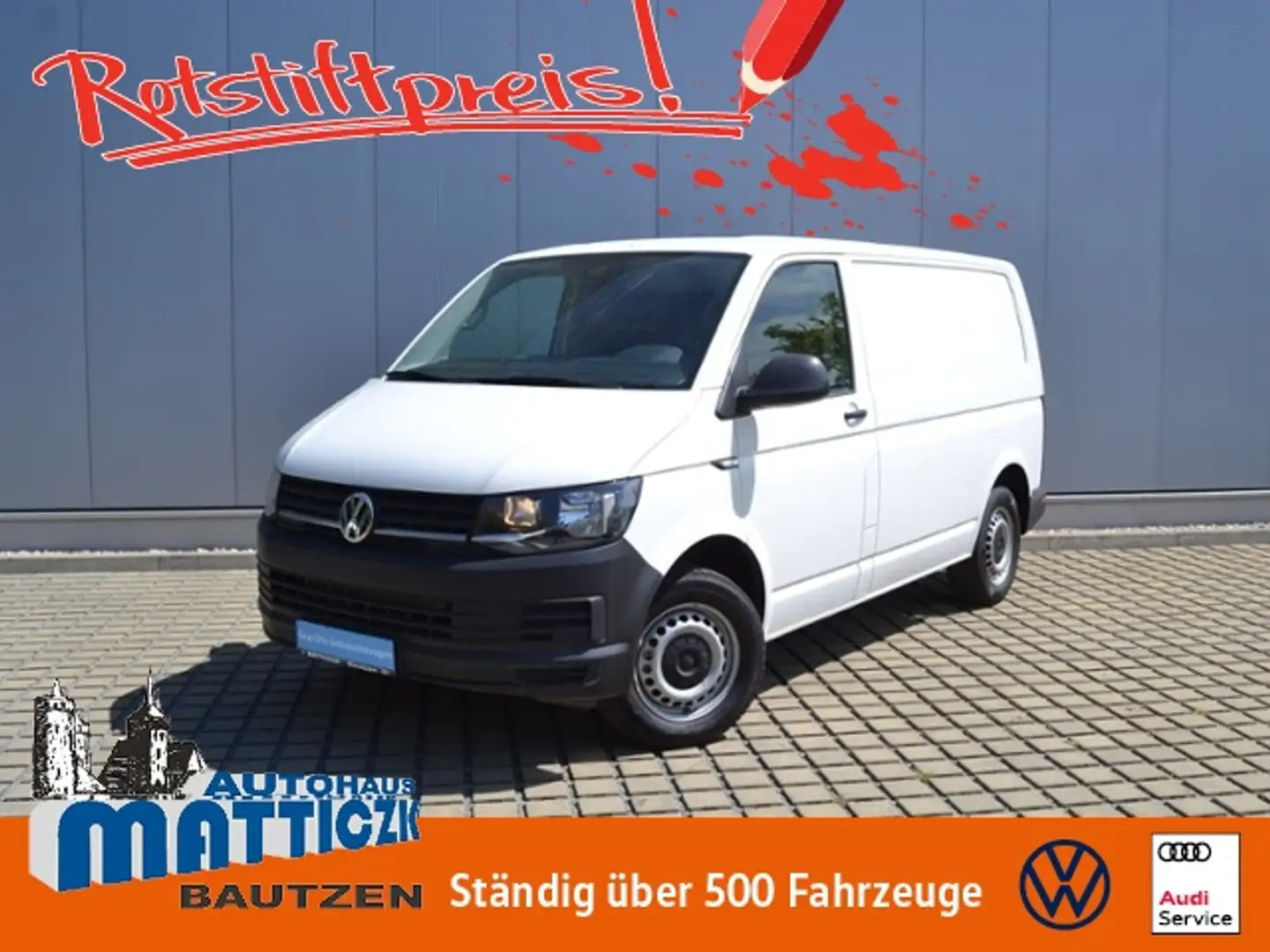 Volkswagen T6 Transporter Kasten 2.0 TDI 150 PS KOMFORT+ELEKTRIK/COMP.-AUDI Weiß - 1