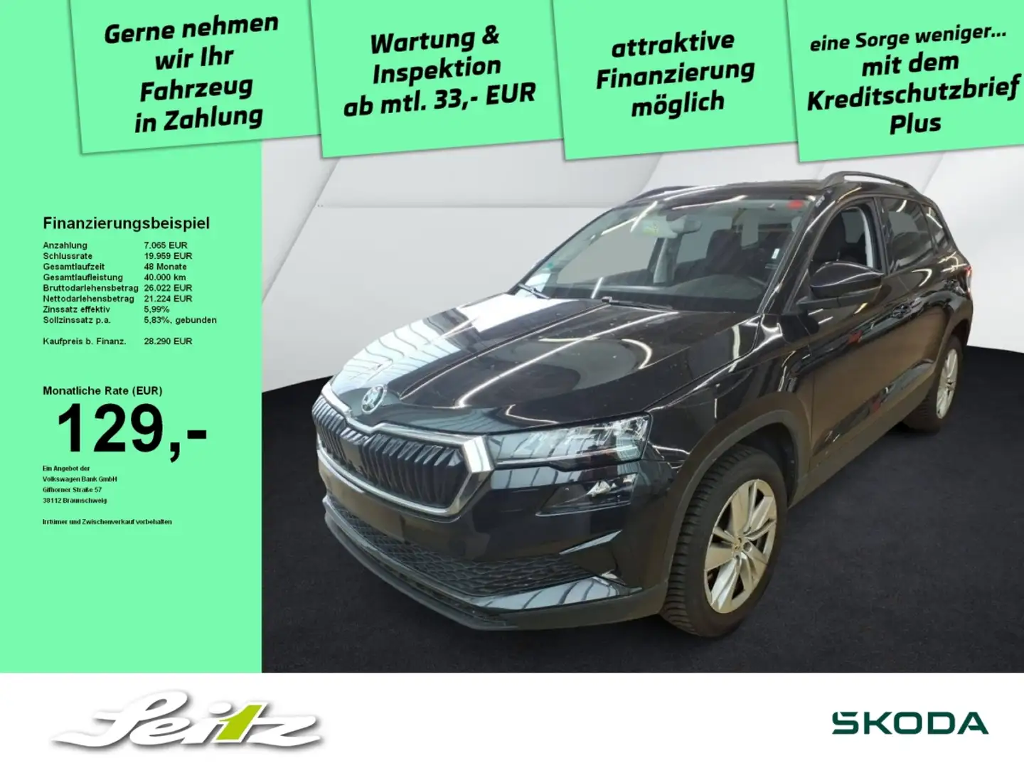 Skoda Karoq 1.5 TSI Selection *LED*KAMERA*SITZH* Zwart - 1