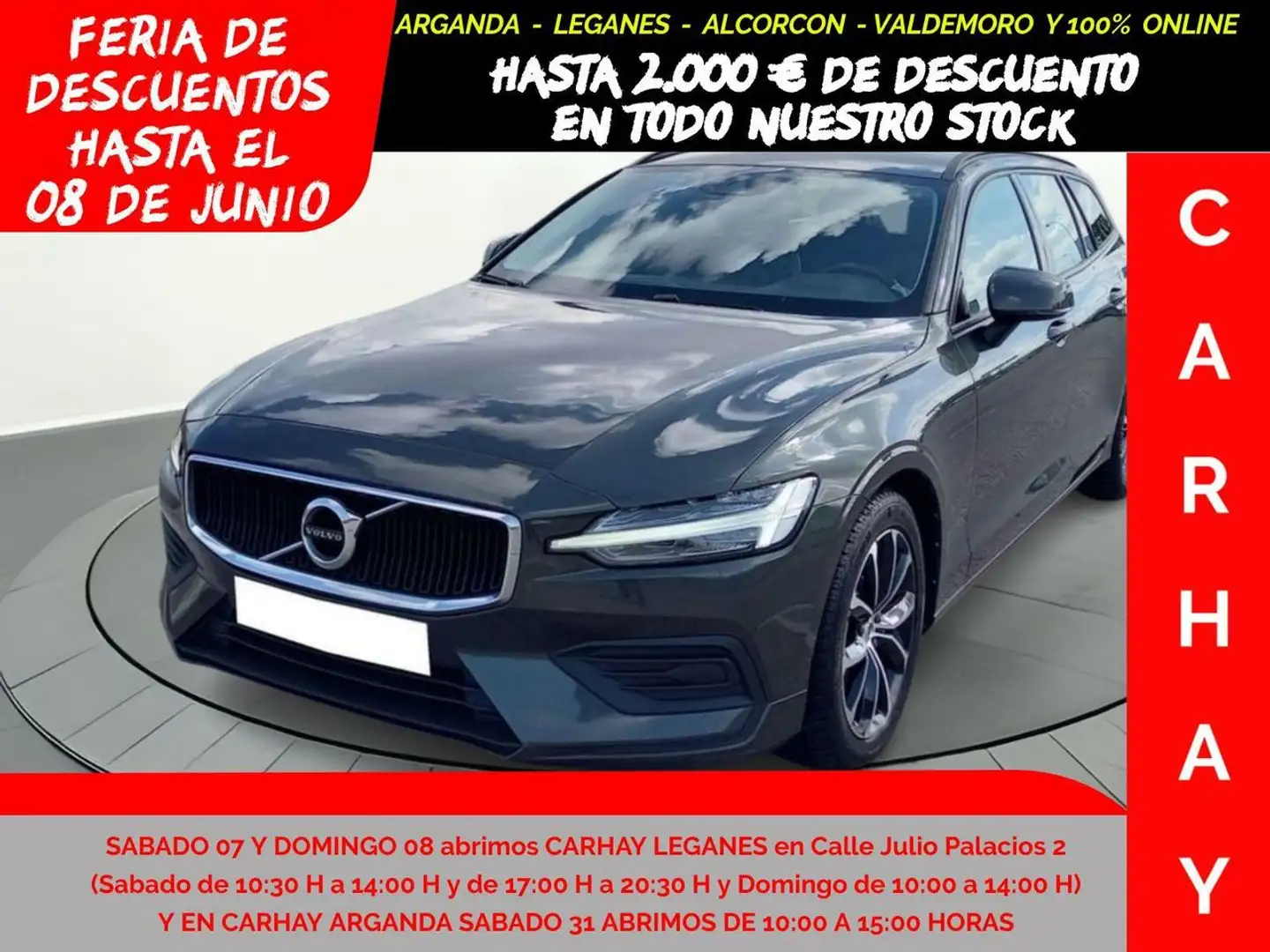 Volvo V60 2.0 D3 MOMENTUM (EU6D-TEMP) Gris - 1