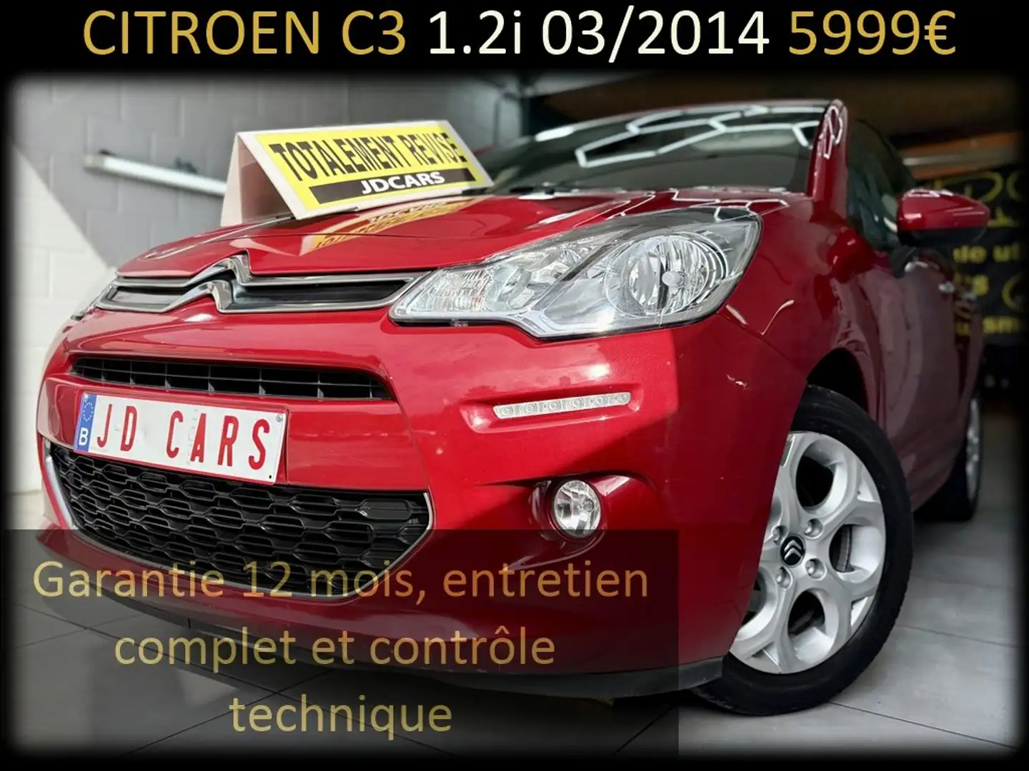 Citroen C3 1.2 ESSENCE ‼️GARANTIE 1 AN CTOK‼️ Rouge - 1