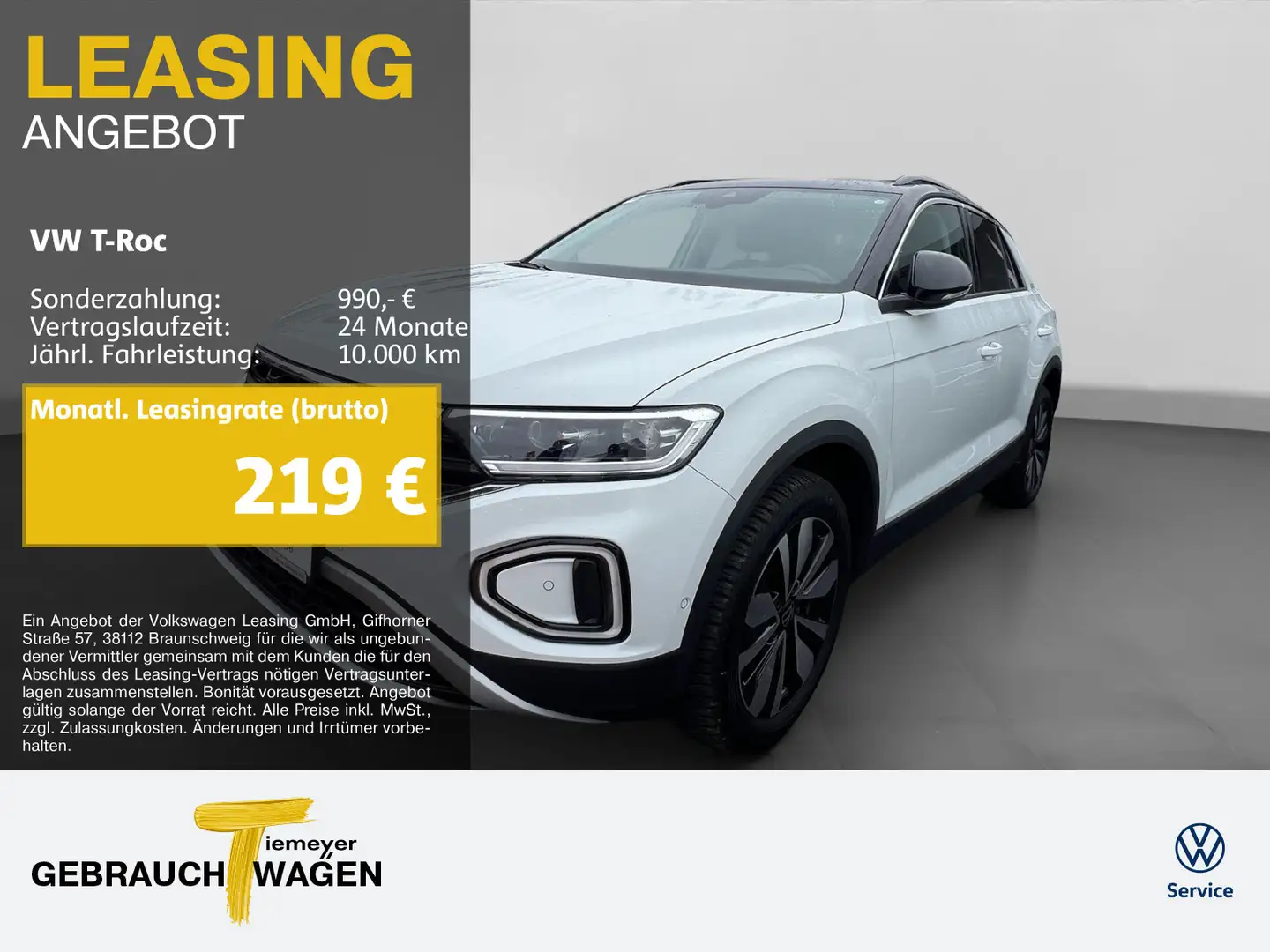 Volkswagen T-Roc 2.0 TDI DSG GOAL AHK SIDE-ASSIST KAMERA Weiß - 1