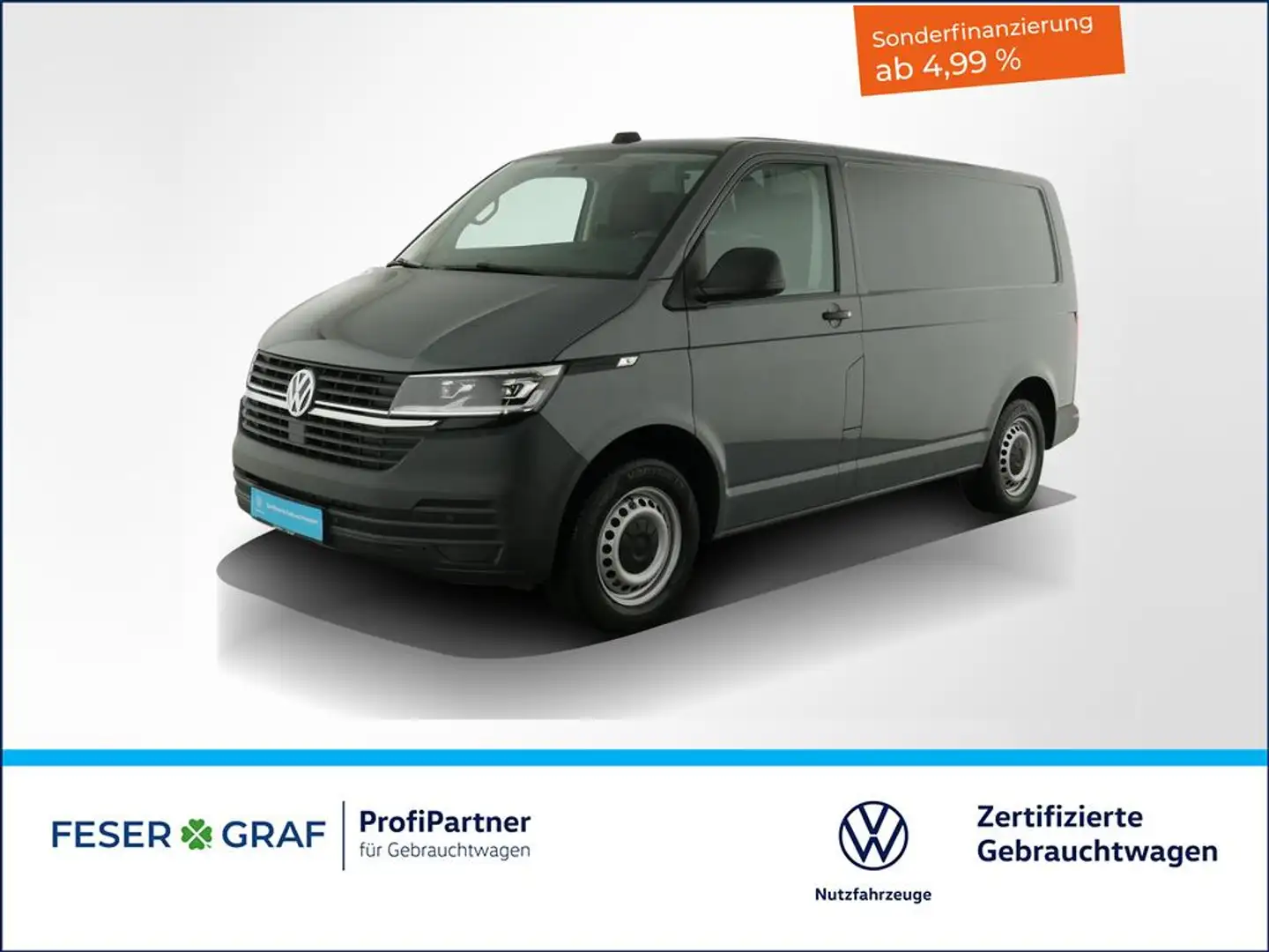 Volkswagen T6.1 Transporter 6.1 Kasten 2.0TDI AHK LED PDC Klimaanlage Gris - 1
