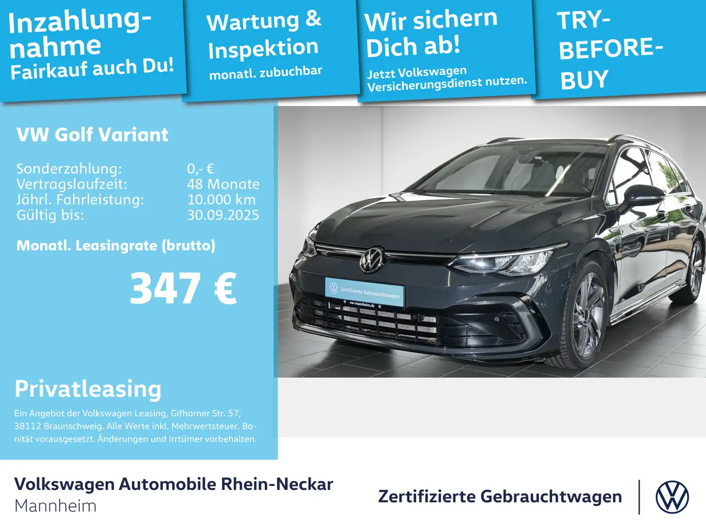 Volkswagen Golf Variant VIII 2.0 TDI R-Line DSG Kamera Navi Grau - 1