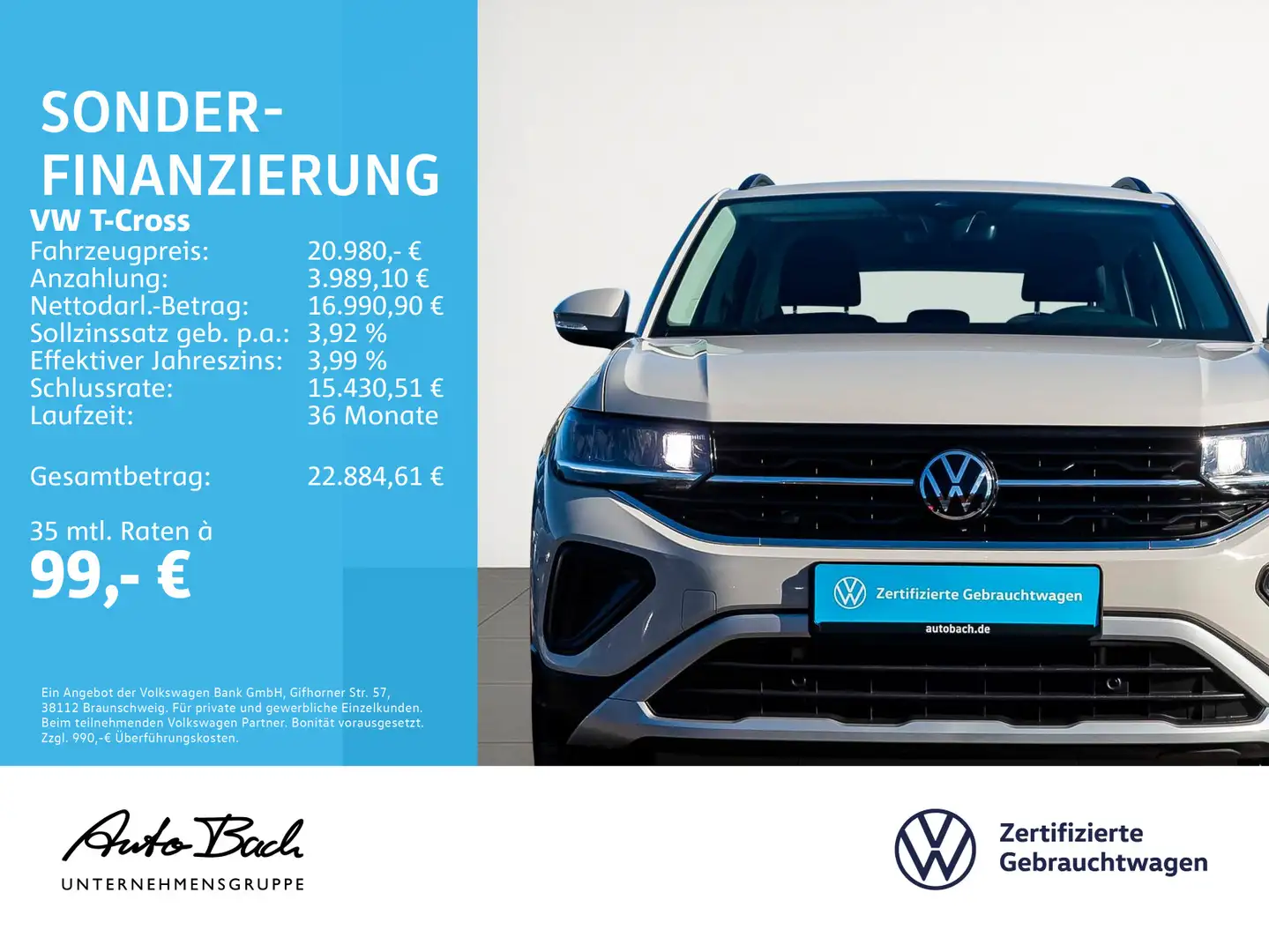 Volkswagen T-Cross 1.0 TSI Life Navi LED Digital Cockpit AC Gris - 2