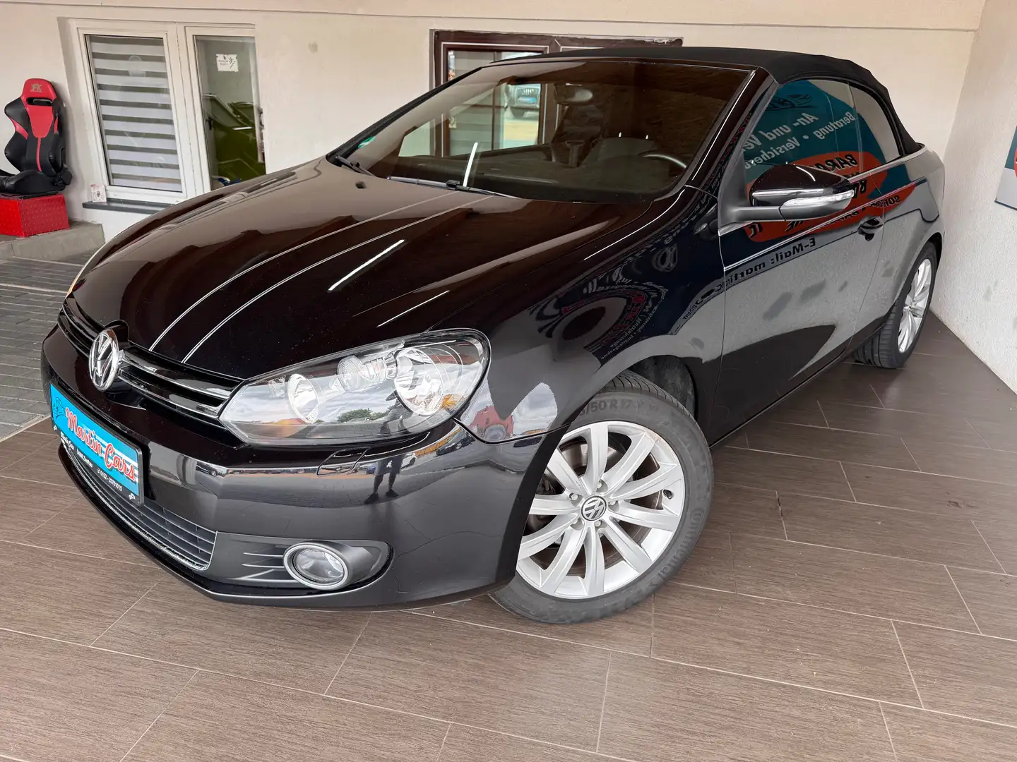 Volkswagen Golf Cabriolet Cabrio 103TKM Klimaautomatik EURO 5 Sitzheizung Siyah - 1