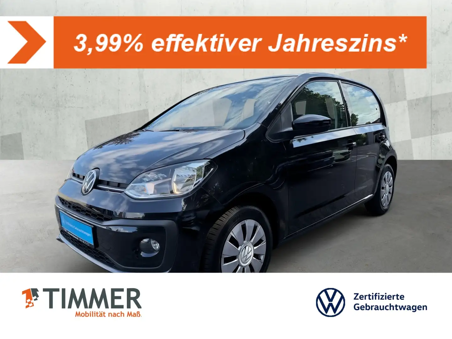 Volkswagen up! 1.0 MOVE *4-TÜREN *SHZ *ALLWETTER *KLIMA *DAB+ * Zwart - 1