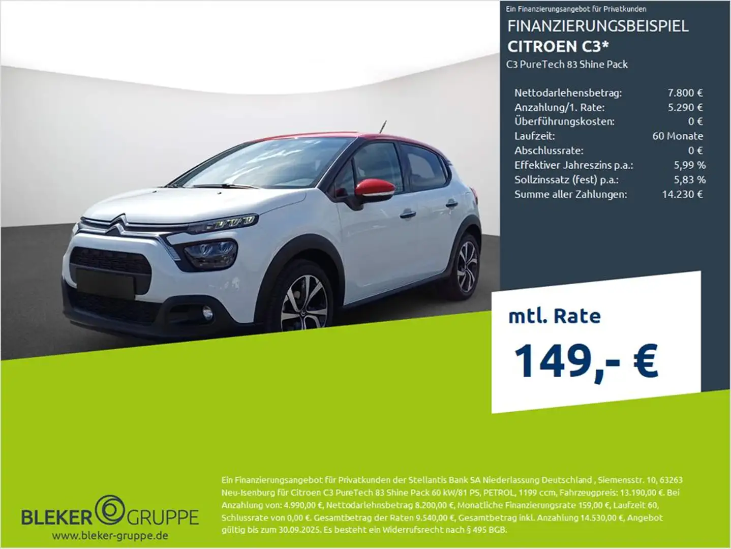Citroen C3 C3 PureTech 83 Shine Pack Weiß - 1