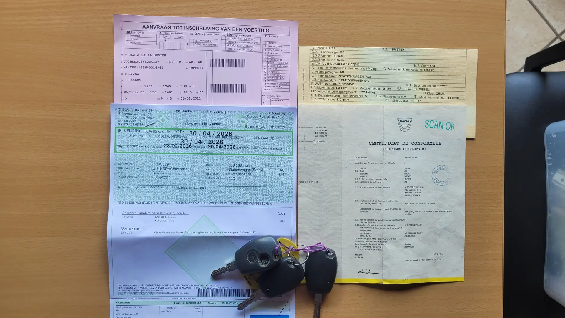 Dacia Duster 1.5 dCi AL GEKEURD ROOS FORM  1STE EIG euro 5 2011 Gris - 2
