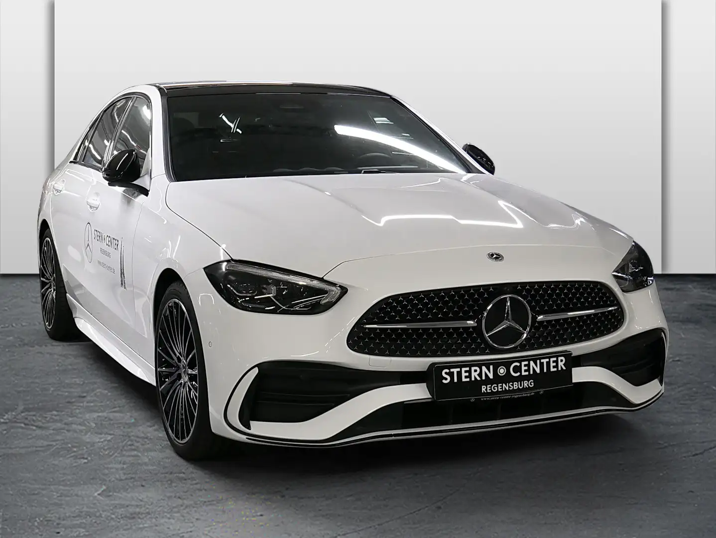 Mercedes-Benz C 200 d LED AMG MBUX SHD 360 Night Cam Totw AUT Weiß - 2