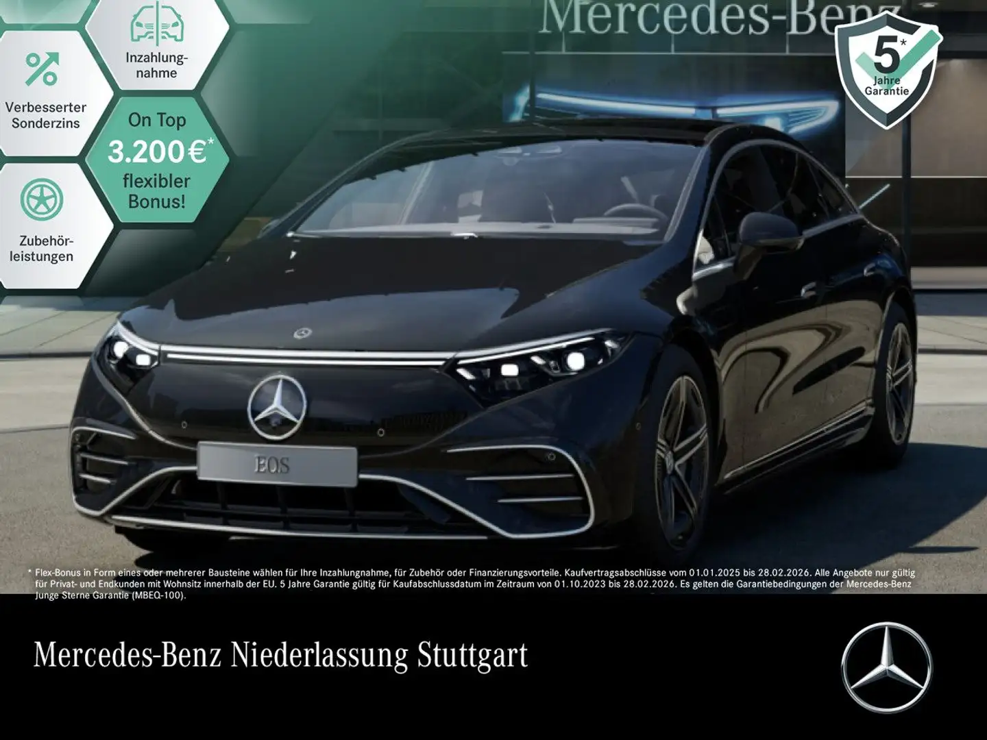 Mercedes-Benz EQS 350 AMG Fahrass WideScreen Airmat Pano Distr+ Schwarz - 1