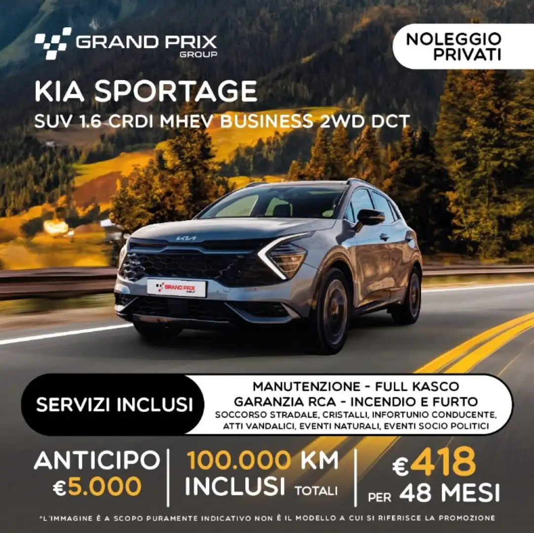 Kia Sportage NOLEGGIO LUNGO TERMINE 1.6 CRDi MHEV DCT Business Grigio - 1