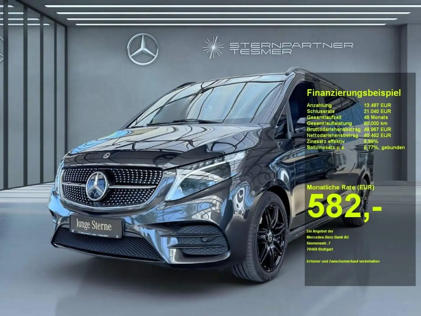 Mercedes-Benz V 250 d lang AMG, Night- & Liege-P., Kühlfach, Grijs - 1