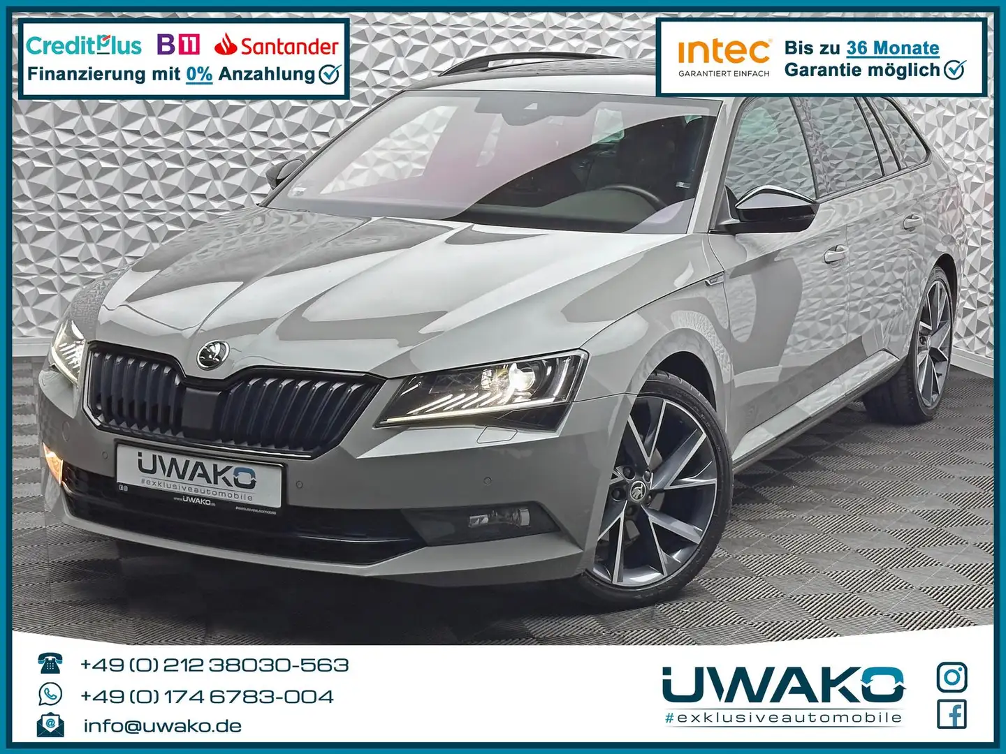 Skoda Superb 2.0 TDI SPORTLINE/VIRT/PANO/CARBON/R-CAM Gris - 1