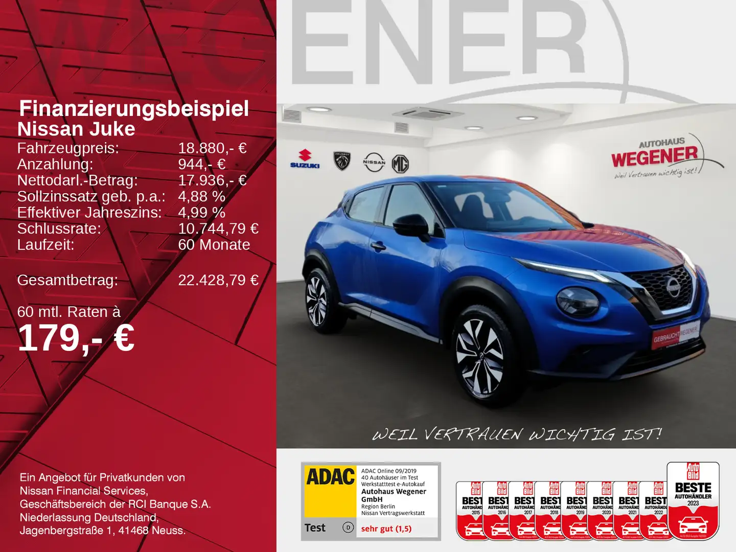 Nissan Juke JUKE 1.0 DIG-T 114 PS 6MT Nav Allwetter. R-Kamer Blu/Azzurro - 2