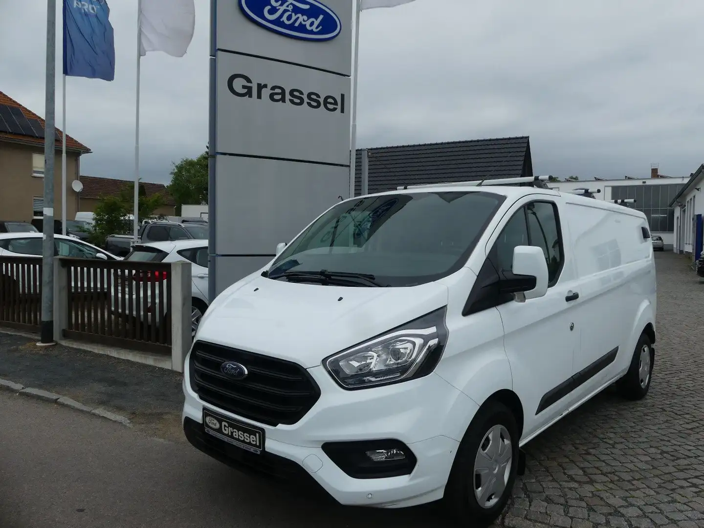 Ford Transit Custom Sortimo+Dachträgersys Blanc - 1