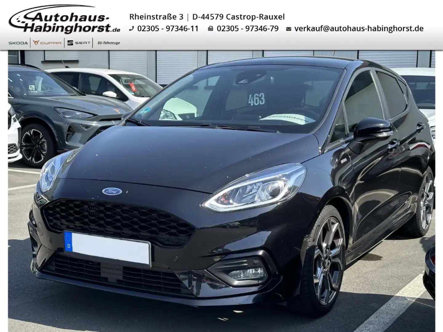 Ford Fiesta 1.0 EB ST-Line Pano PDC Climtr. Shz Alu Schwarz - 1