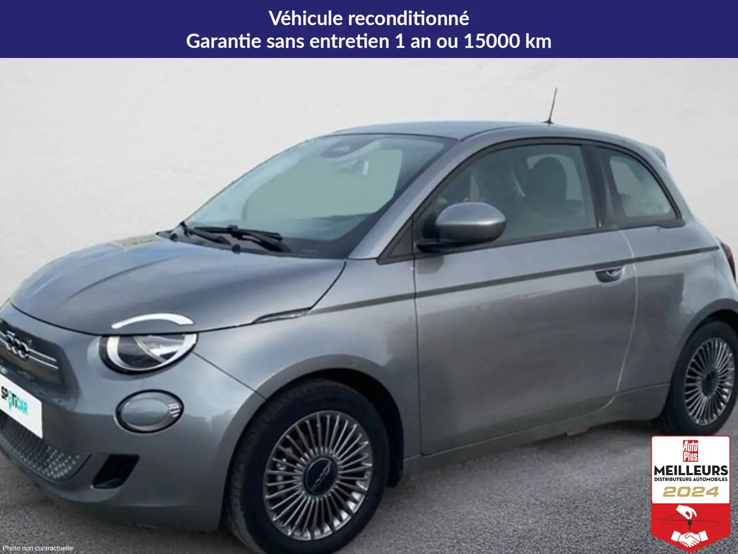Fiat 500 E 95 ch action Gris - 1