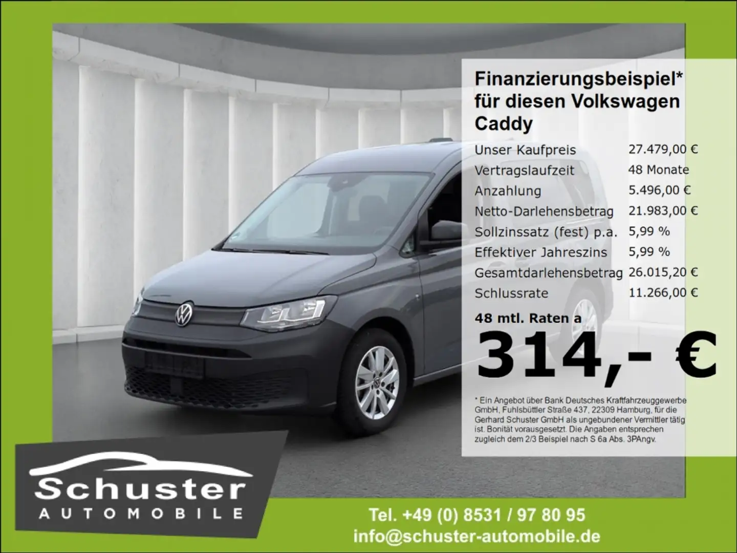 Volkswagen Caddy Kombi 2.0TDI*AHK Navi R-Kam digCockp SHZ Grau - 1