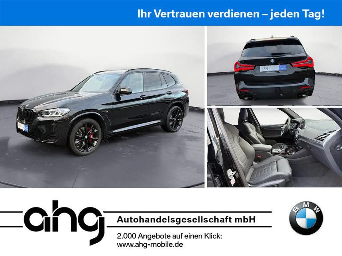BMW X3 xDrive30d AT M Sport Standheizung H&K 360° Ka Schwarz - 1