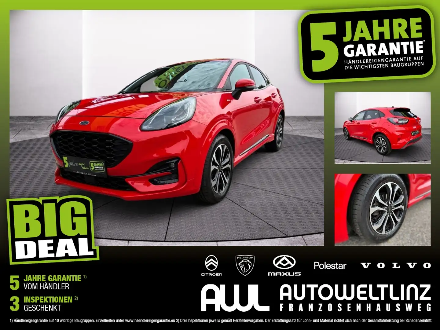 Ford Puma 1.0 EcoBoost S&S ST-Line ACC+LED+Navi+SHZ Rot - 1