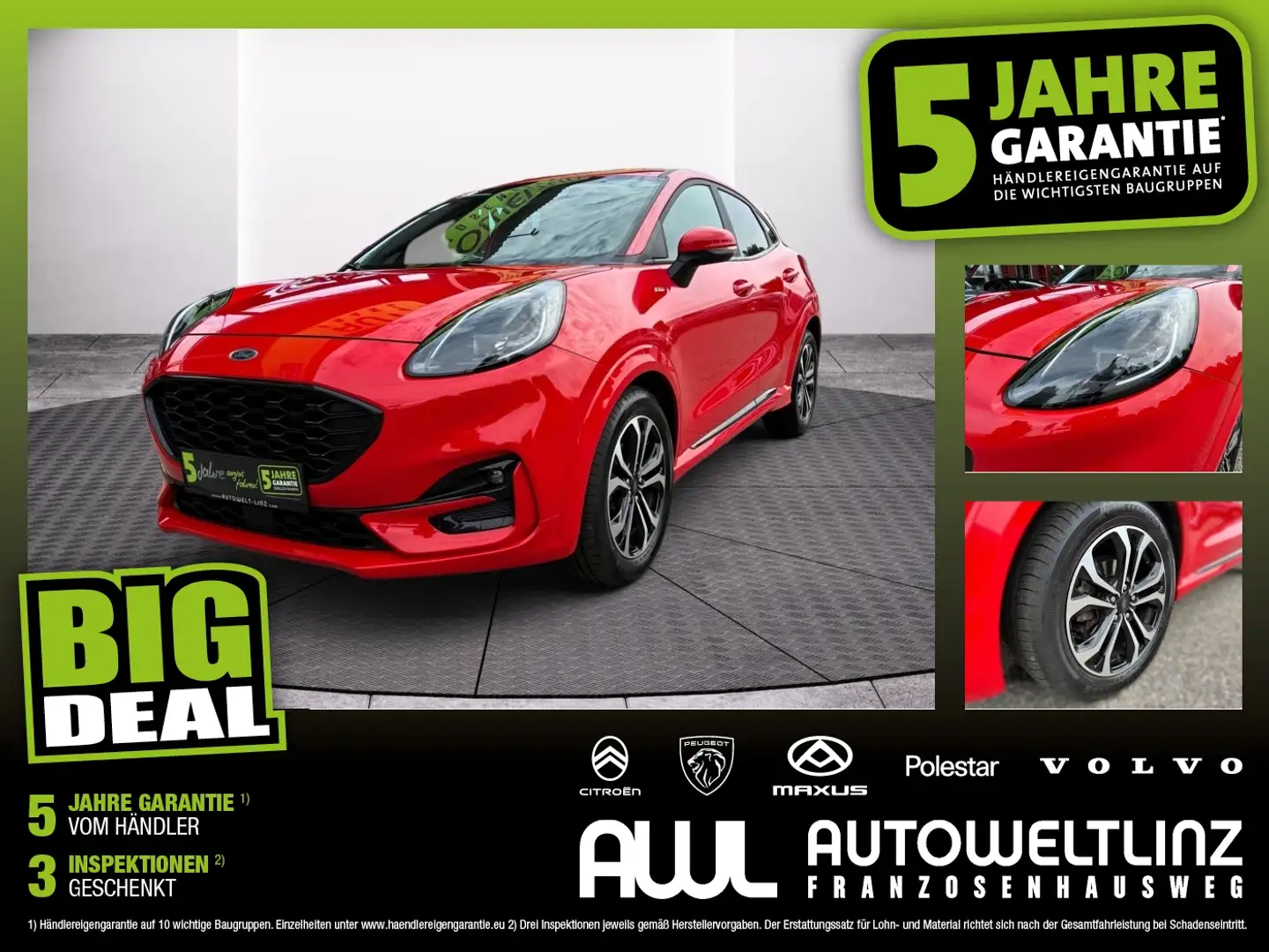 Ford Puma 1.0 EcoBoost S&S ST-Line ACC+LED+Navi+SHZ Rot - 1