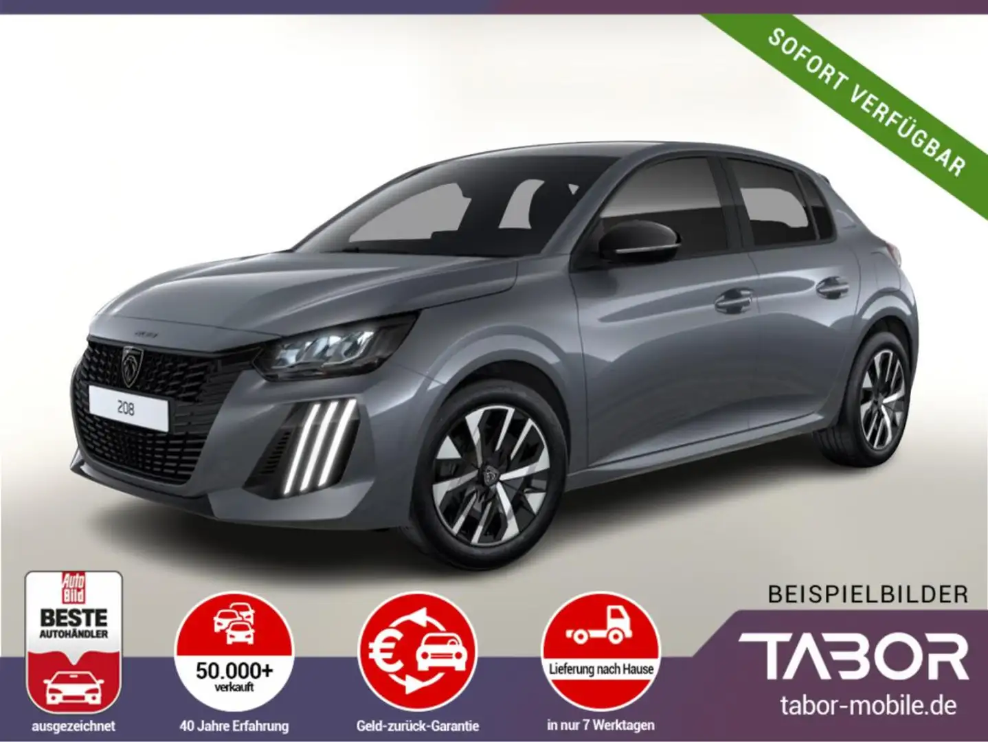 Peugeot 208 MHEV 100 DSC6 Active SHZ PDC LED Temp 4JGar Grau - 1