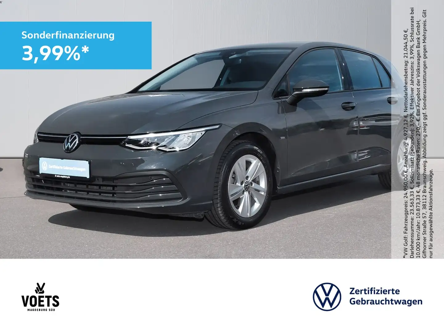 Volkswagen Golf VIII LIFE 2.0 TDI 6-GANG LED+NAVI+ACC+SITZH Gris - 1