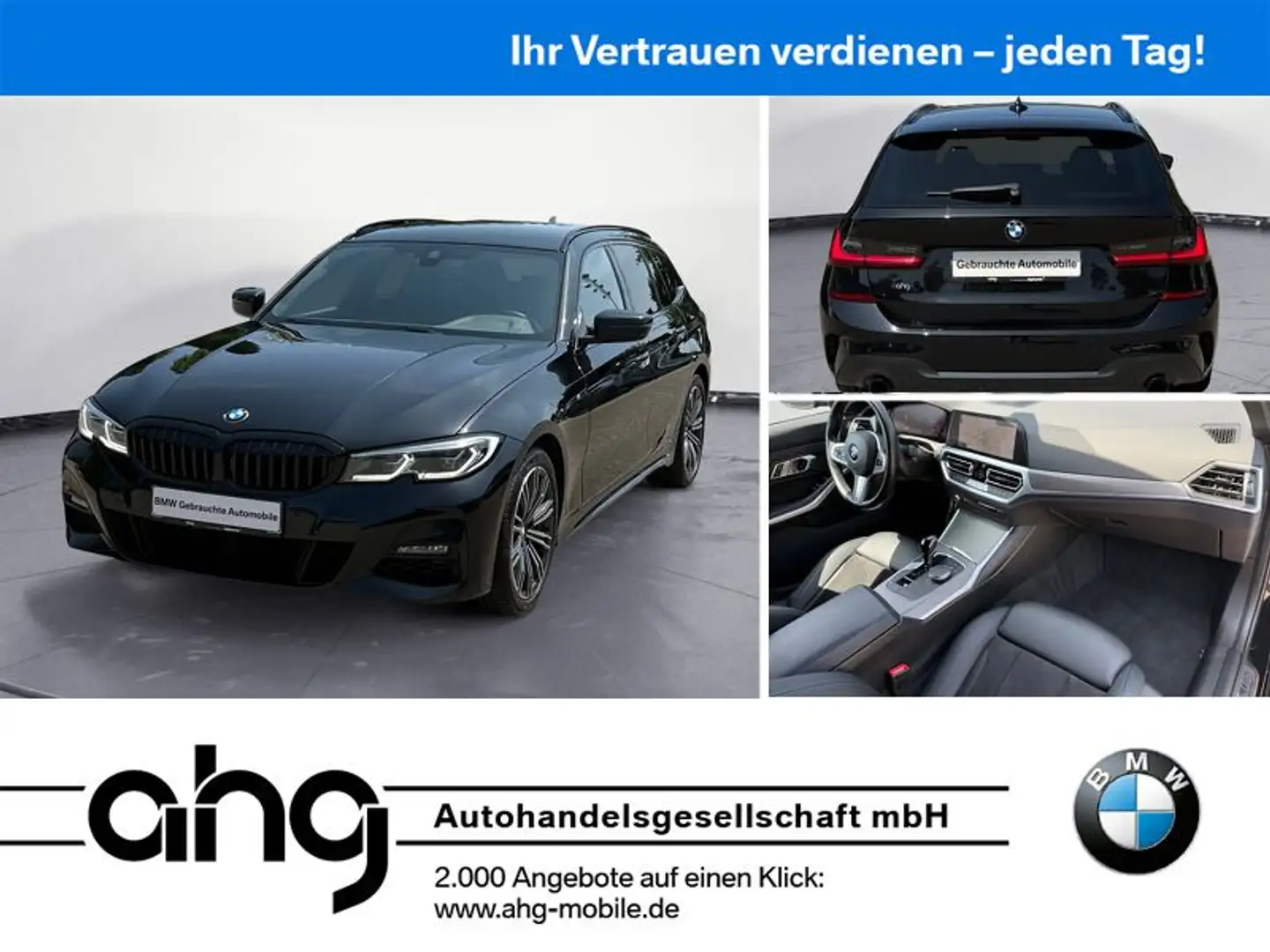 BMW 320 d xDrive Touring M Sport Navi Klima PDC HiFi Noir - 1