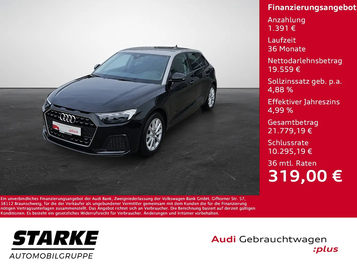Audi A1 Sportback 30 TFSI advanced NaviPlus LED Kamera ... Noir - 1