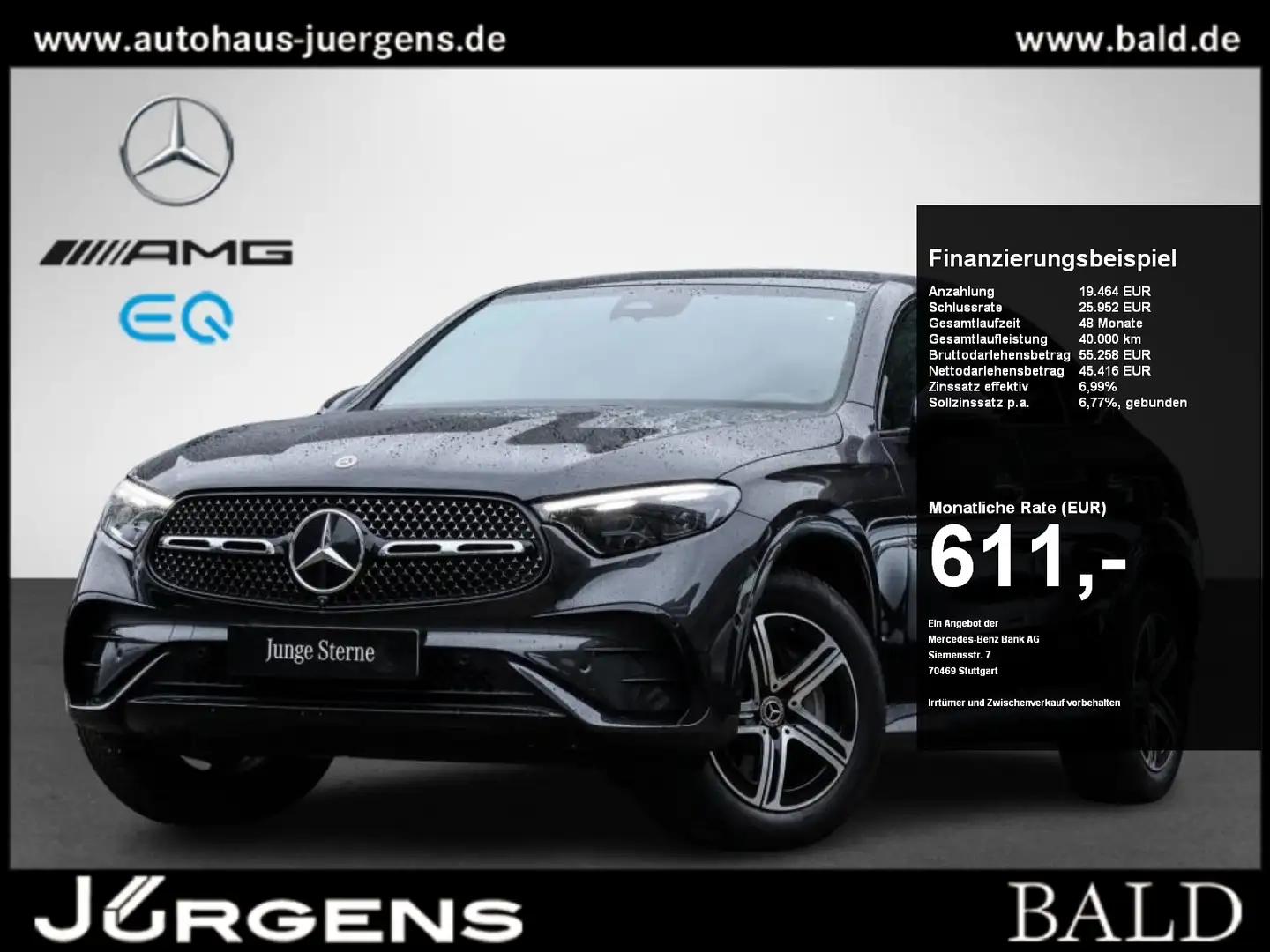 Mercedes-Benz GLC 300 4MATIC Coupé AMG-Sport+Pano+Digital+Memo Grau - 1