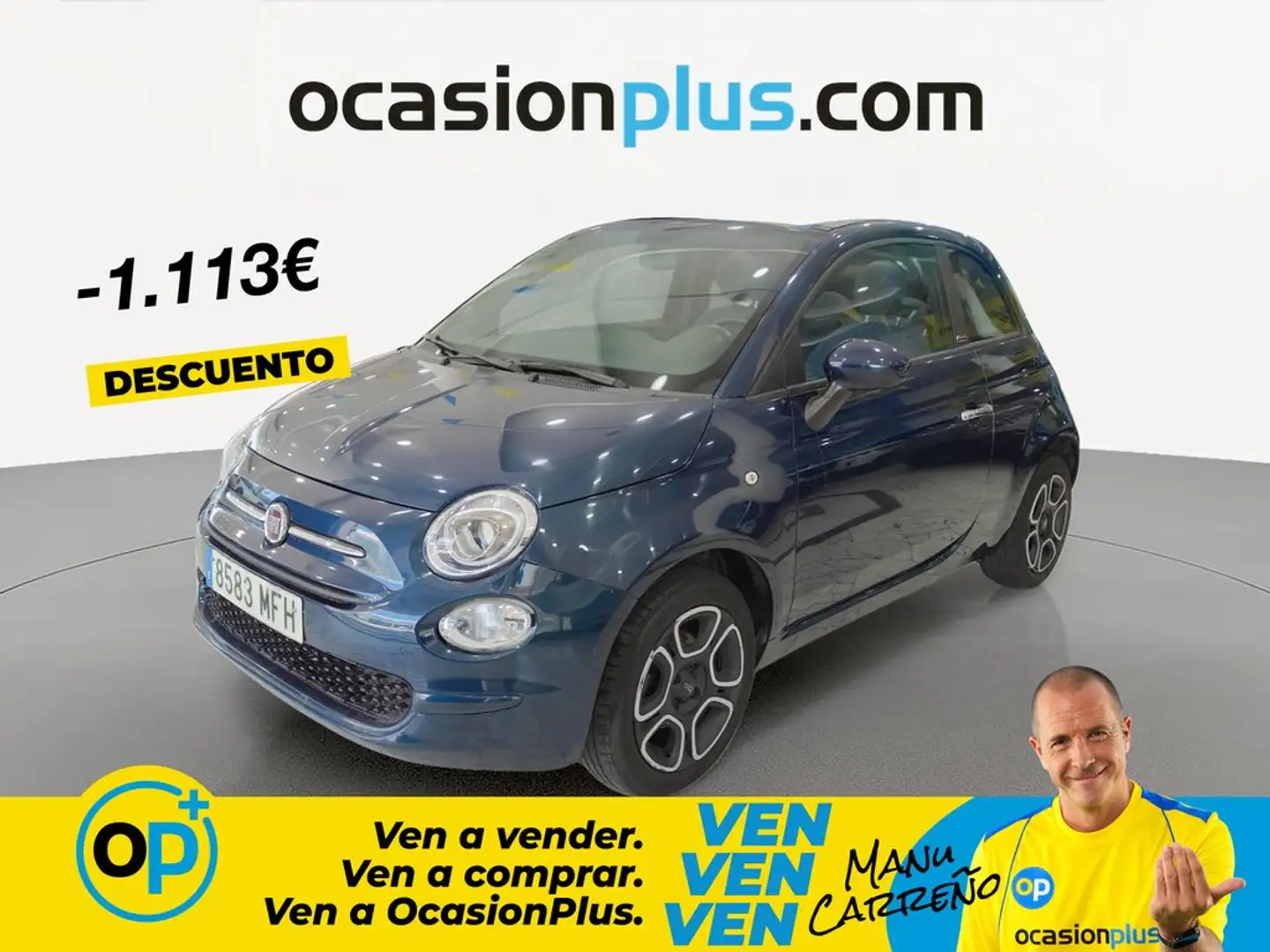 Fiat 500C 1.0 Hybrid Club 52kW Azul - 1