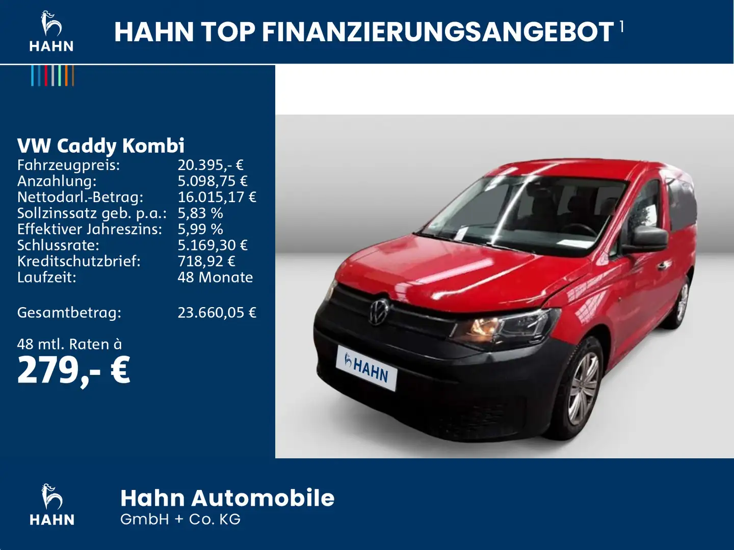 Volkswagen Caddy Maxi 2.0TDI AppConnect PDC Klima Spu Rouge - 2