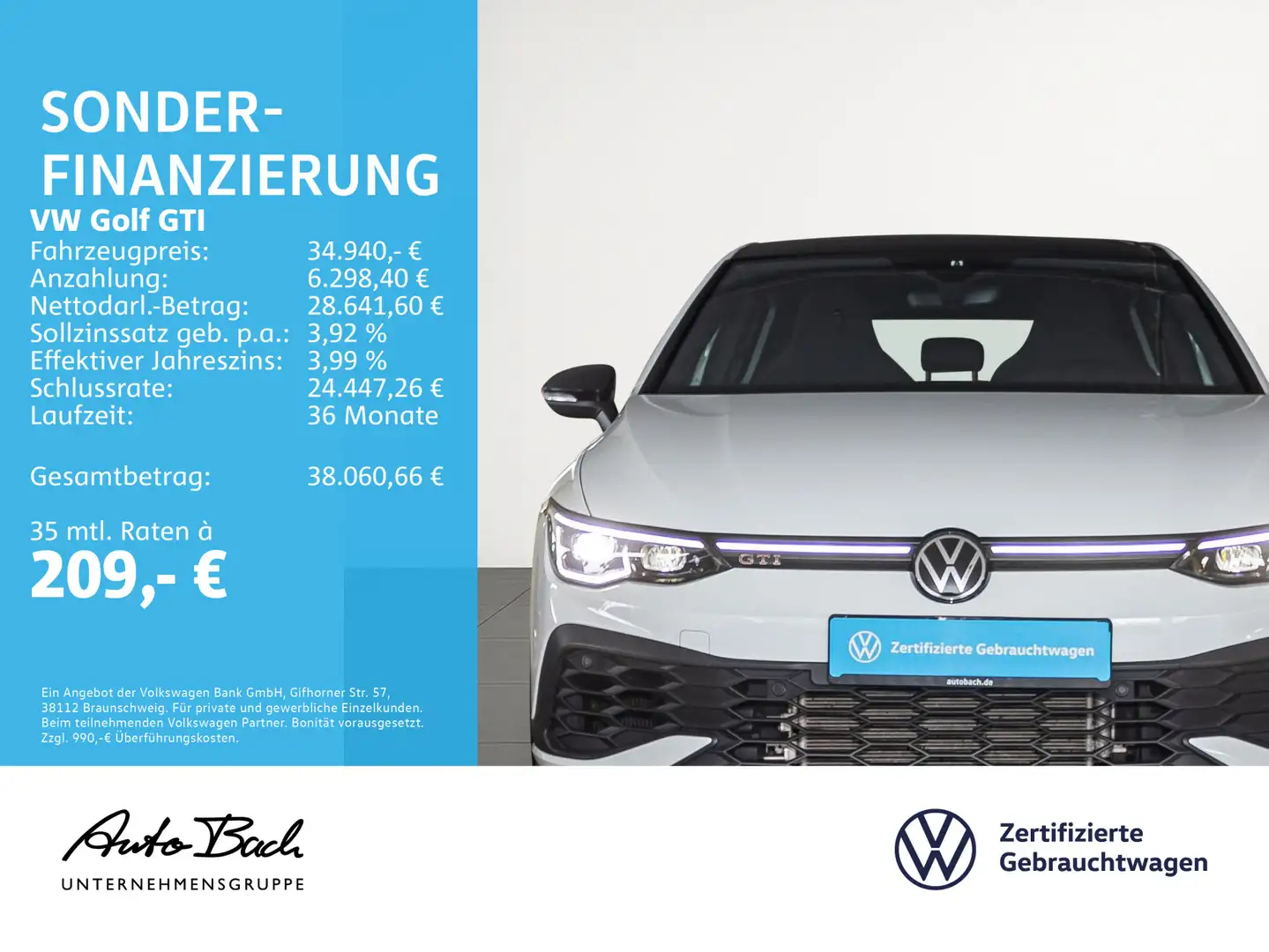 Volkswagen Golf GTI Golf VIII GTI Clubsport, Panoramadach, LED, Navi Weiß - 2