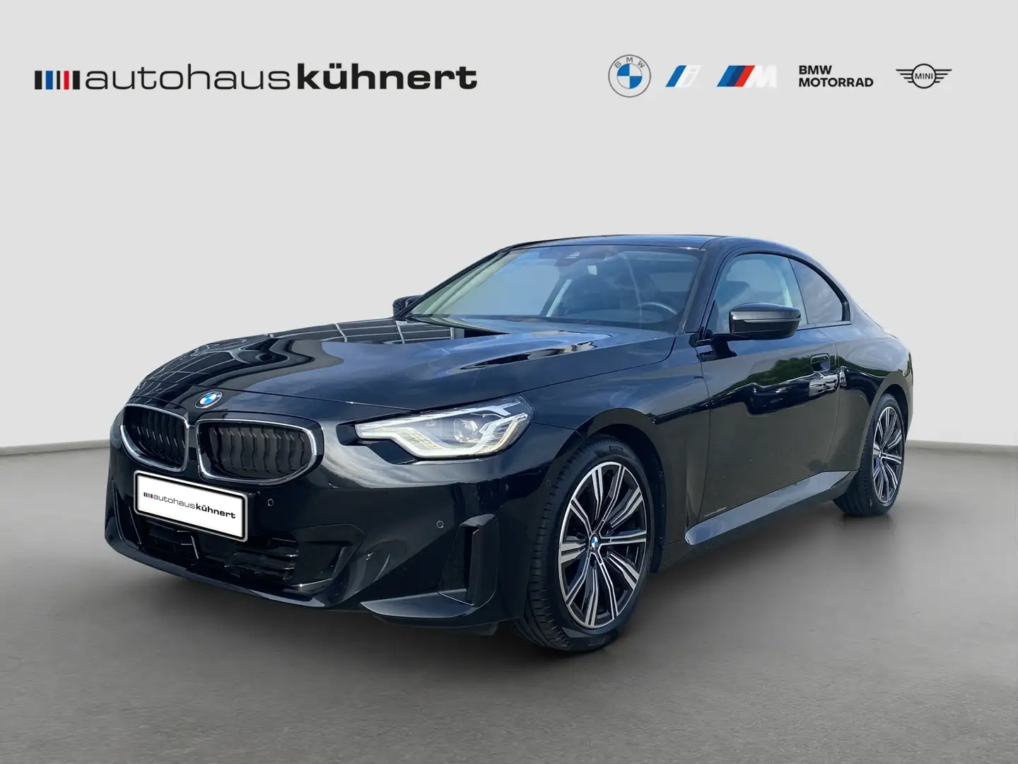 BMW 220 i Coupé Advantage SpurAss AHK HiFi Navi ParkAss RF Zwart - 1