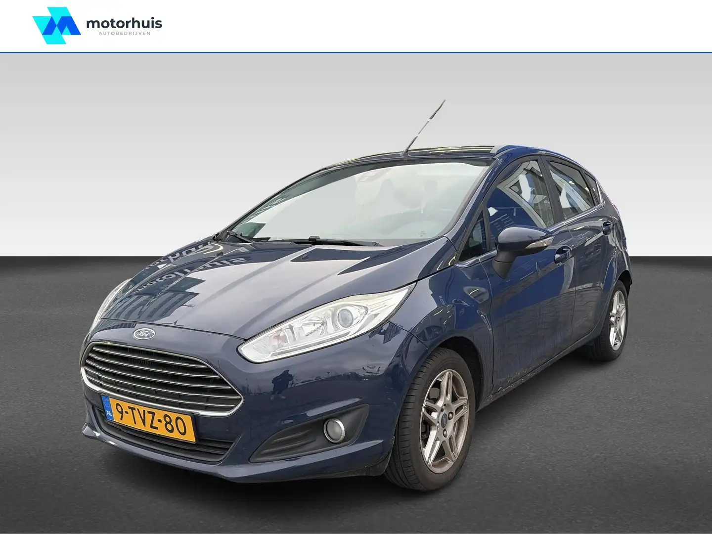 Ford Fiesta 1.0 EcoBoost 100PK 5DRS TITANIUM NAVI ECC TREKHAAK Blauw - 1