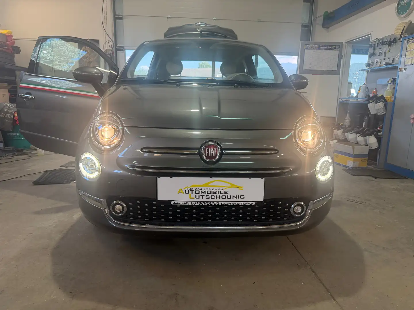 Fiat 500 1.3 Benzin Longe Glasdach Grau - 1