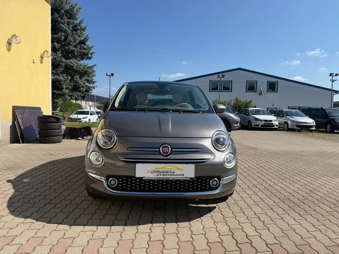 Fiat 500 1.3 Benzin Longe Glasdach Grau - 1
