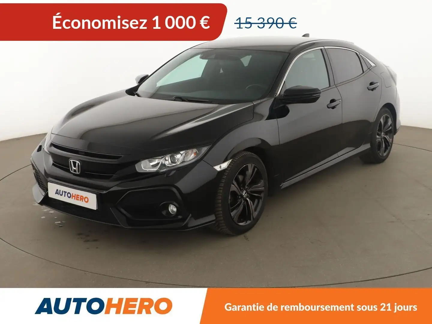 Honda Civic 1.0 i-VTEC Noir - 1
