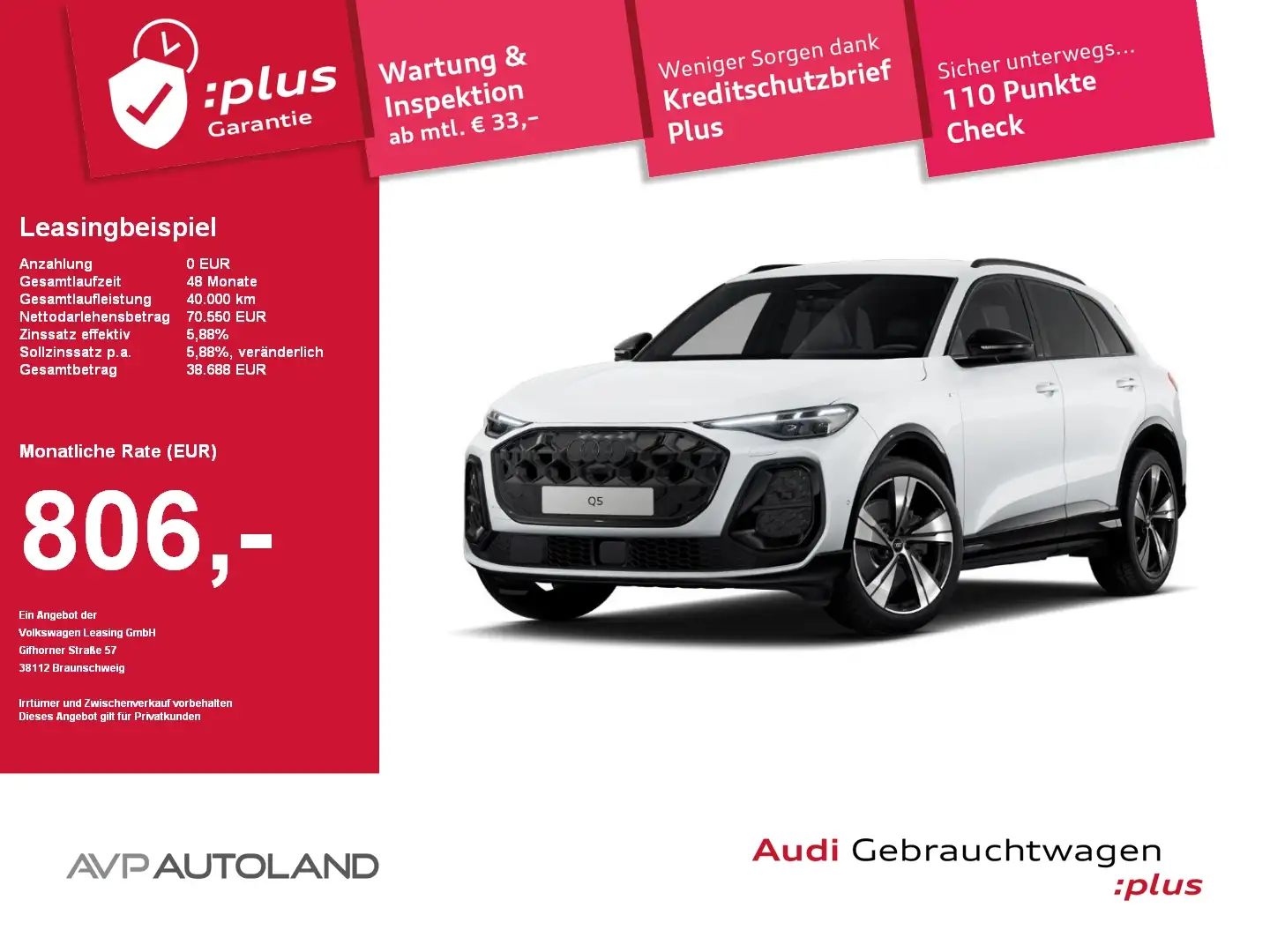 Audi Q5 TDI quattro S tronic S line | NAVI | B&O | Weiß - 1