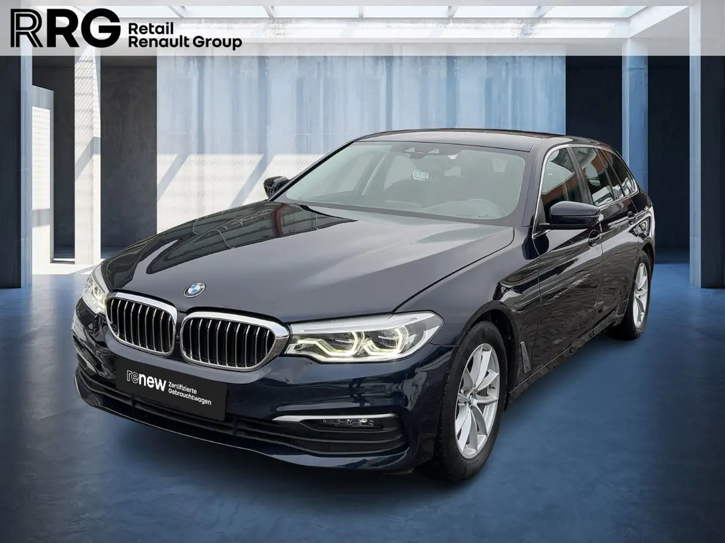 BMW 520 d Touring HuD 360°Kamera SHZ LED Blauw - 1