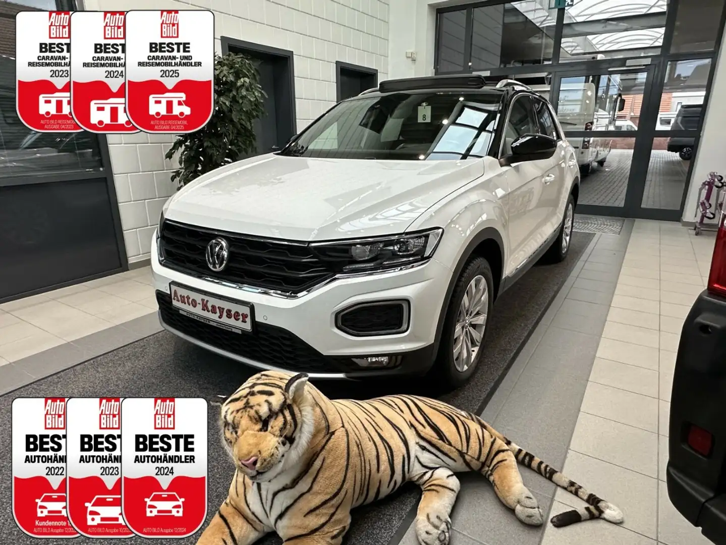 Volkswagen T-Roc 2,0 TSi DSG 4-Motion R-Line +Panorama+LED+Navi+ Weiß - 1