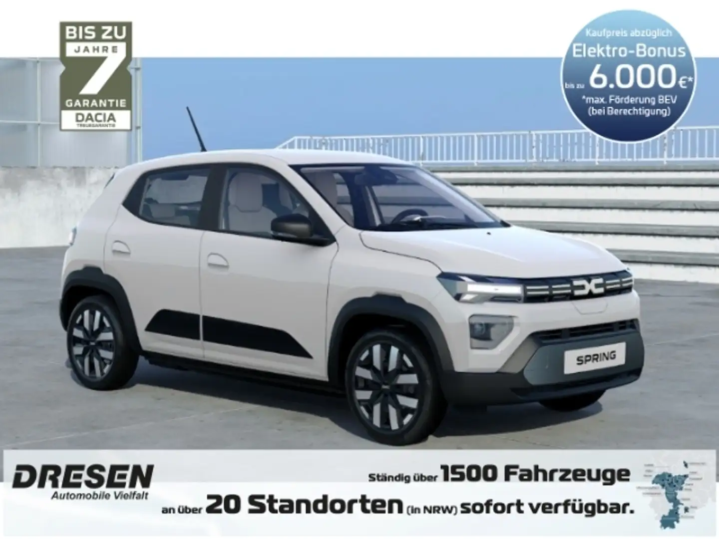 Dacia Spring Expression 70 ***BESTELLFAHRZEUG*** CCS-Schnell-La Weiß - 1