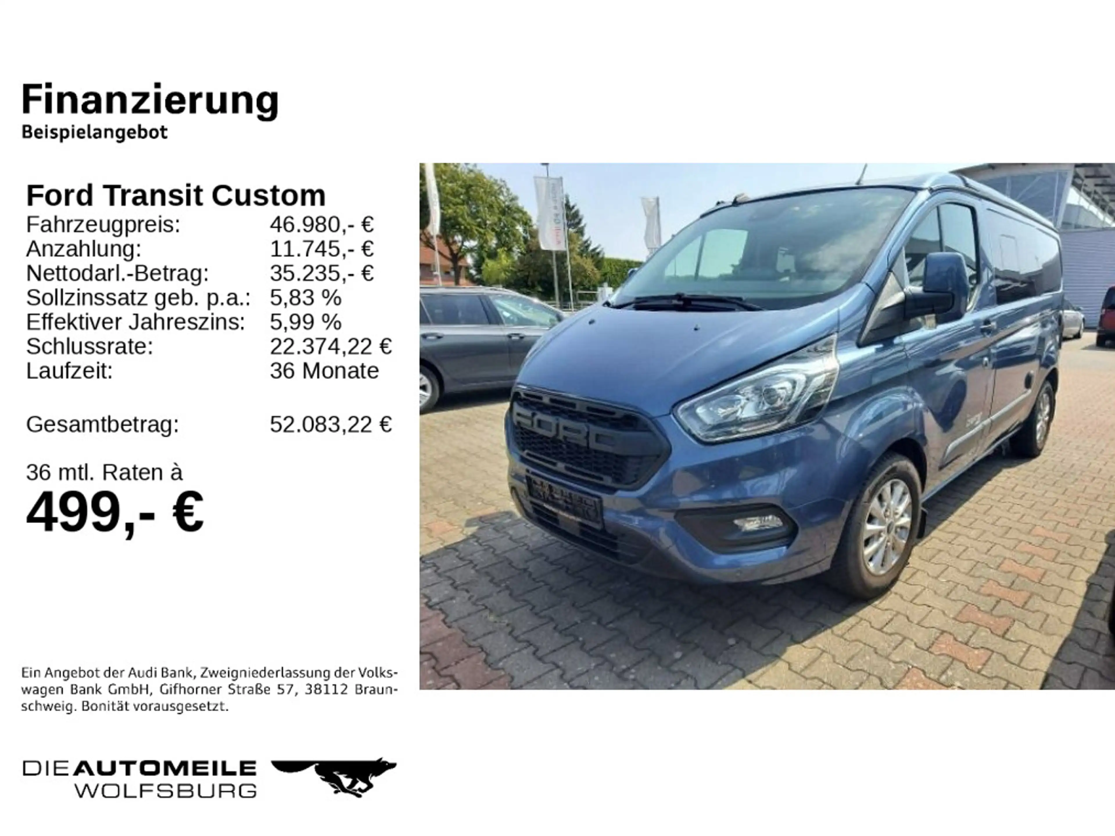 Ford Transit Custom Kasten 270 L Rapido Dreamer — photo 2