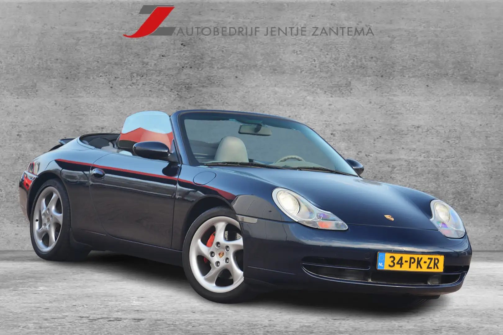 Porsche 996 Cabrio 3.4 Carrera | Leer | Cruise-control | Clima Blauw - 1