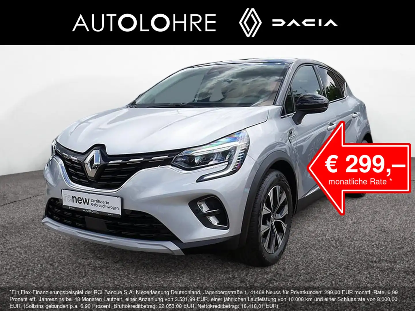 Renault Captur Techno TCe 140 PDC SHZ KAMERA NAVI LED Grijs - 1