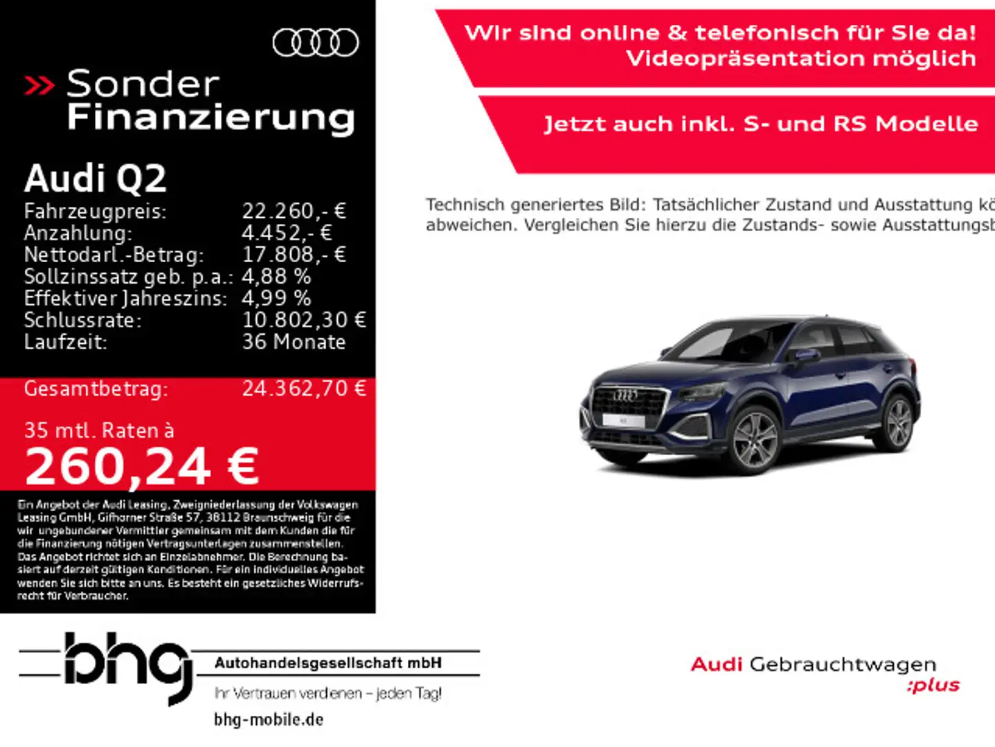 Audi Q2 30 TFSI advanced Blau - 1