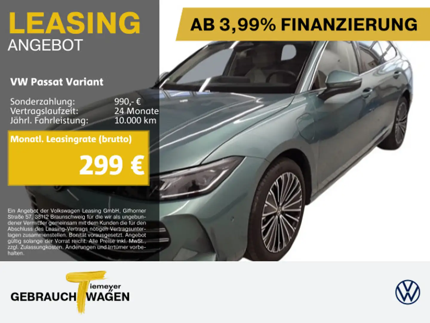 Volkswagen Passat Variant 1.5 TSI eHybrid ELEGANCE UPE73 LM Grün - 1